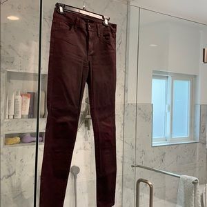 Joes jeans - waxed denim maroon